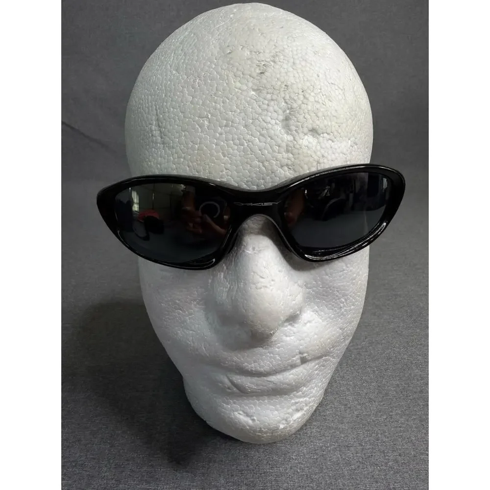 Oakley XX Twenty Sunglasses Jet Black Frame Black Lens with Case Vintage Rare